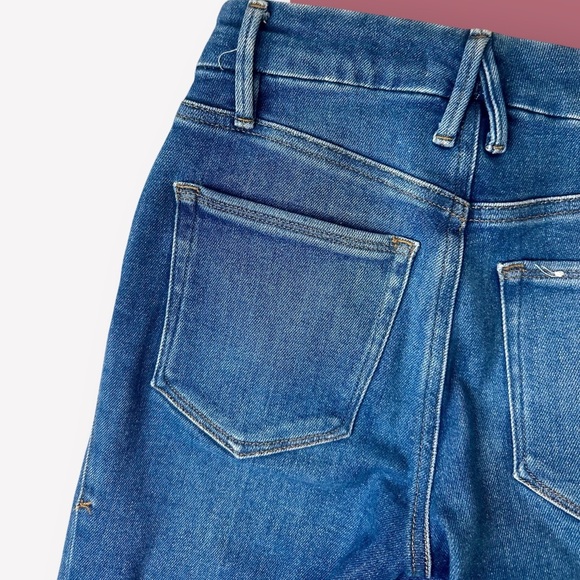 Good American ‘Good Legs Straight’ Jeans in “Indigo025” Wash Size 25 - Picture 14 of 16